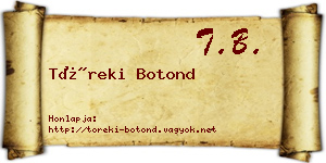 Töreki Botond névjegykártya